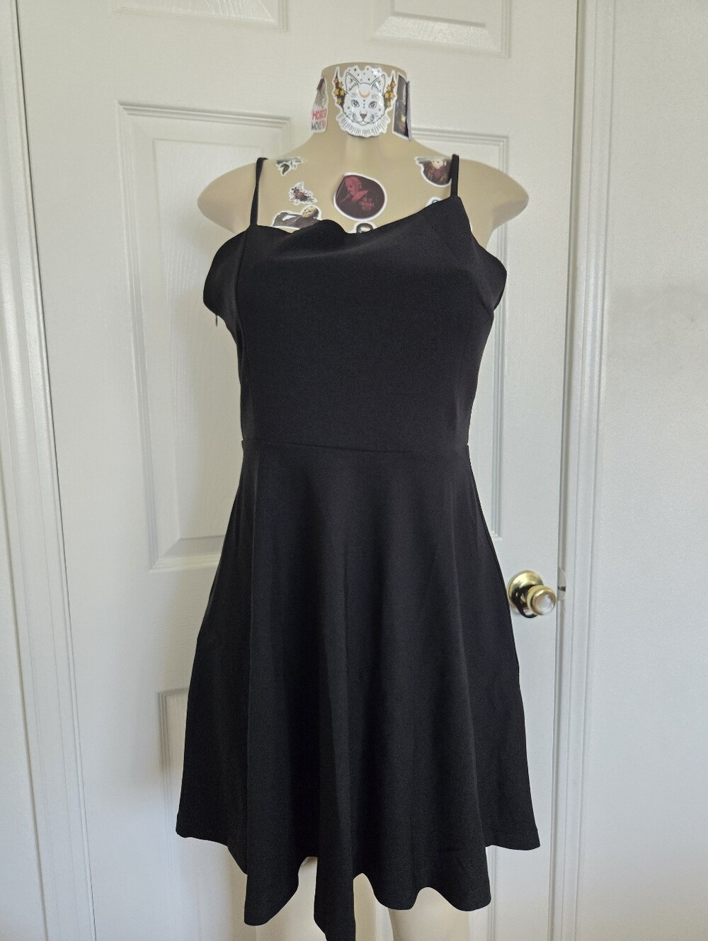 Classic Black A-Line Spaghetti Strap Dress